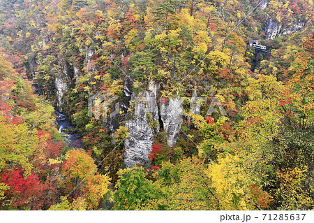 紅葉の鳴子峡(陸羽東線) 紅葉の鳴子峡(陸羽東線) 71285637