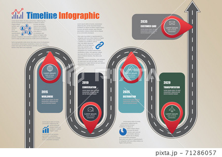 Business road map timeline infographic, Vector Illustration 71286057