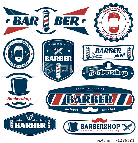 Barber Blue Red Labels 71286931