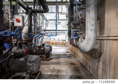 Boiler room full of pipes Boiler room full of pipes 71288688
