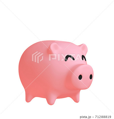 マネーのイラスト素材 豚の貯金箱 2 8 ニッコリ顔のイラスト素材