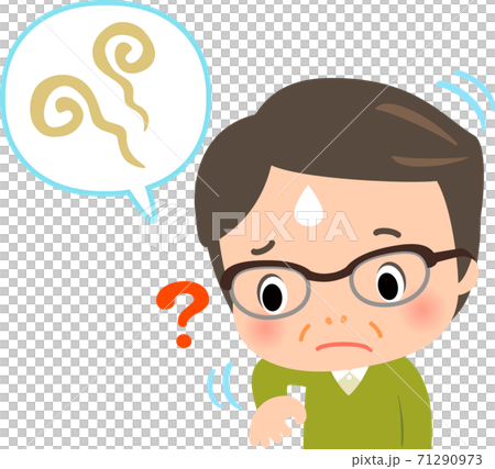 体臭を気にする中年男性 71290973