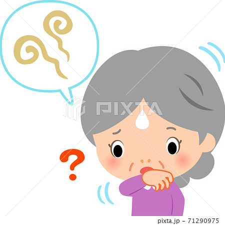 体臭を気にするシニア女性 71290975