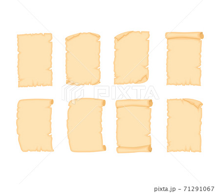 Set of Parchment old paper sheets of various 71291067