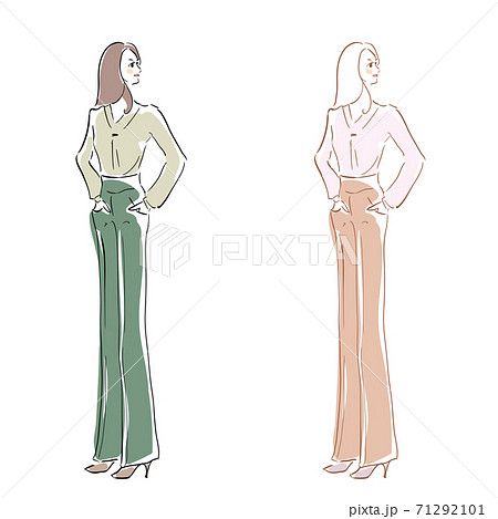 秋ファッション　オシャレな女性 71292101