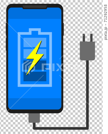 Illustration for charging a smartphone Illustration for charging a smartphone 71292958
