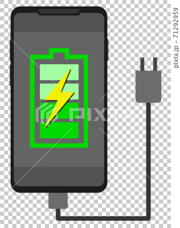 スマホを充電するイラスト スマホを充電するイラスト 71292959