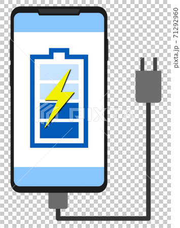 Illustration for charging a smartphone Illustration for charging a smartphone 71292960