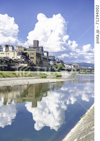 夏の鴨川沿いを歩く 71294002