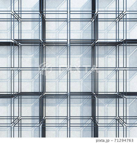 metal rack construction into the loft interior, 3d rendering 71294763