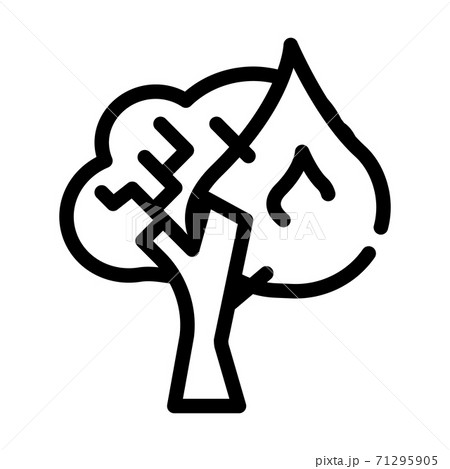 forest fires line icon vector symbol illustration 71295905
