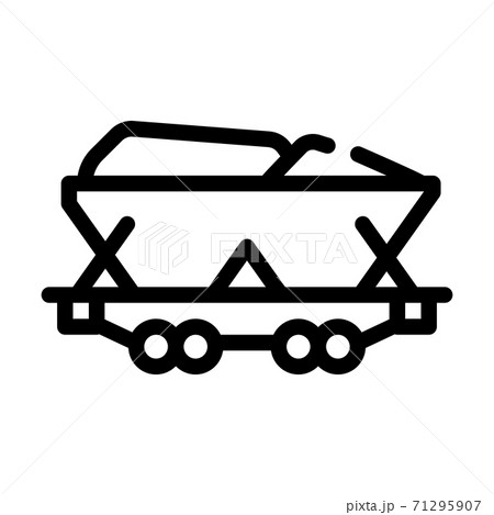mining coal line icon vector symbol illustration 71295907
