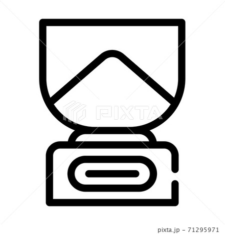 kitchen scales line icon vector symbol illustration 71295971