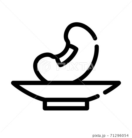 soy bean on plate line icon vector illustration soy bean on plate line icon vector illustration 71296054