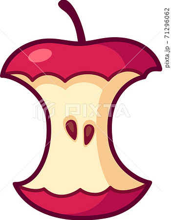 Cartoon apple core - Stock Illustration [71296062] - PIXTA