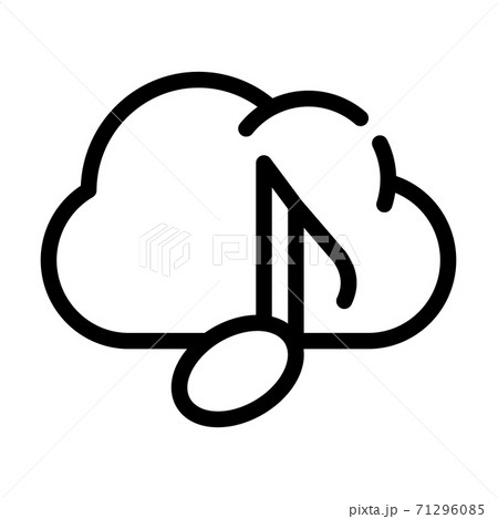 music cloud storage line icon vector illustration 71296085