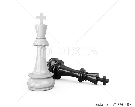 3d Rendering Of A Blurry Black King Chess Piece With Various Chess