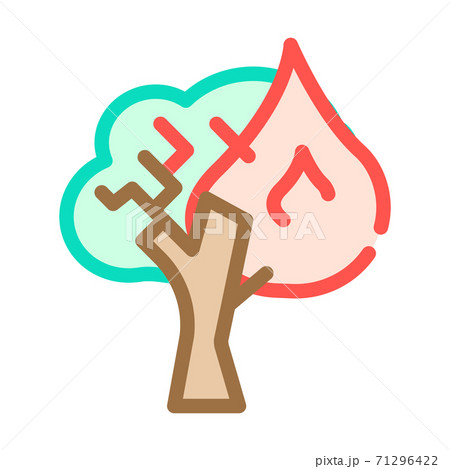 forest fires color icon vector symbol illustration 71296422
