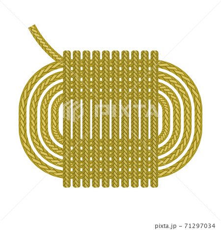 Ship Rope Roll Icon Isolated on White Background Ship Rope Roll Icon Isolated on White Background 71297034