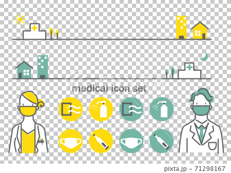 Simple and stylish line art medical icon set Simple and stylish line art medical icon set 71298167