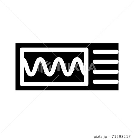oscilloscope measuring equipment glyph icon vector illustration 71298217