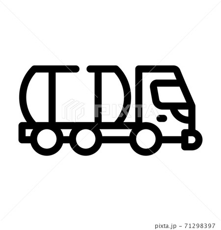 liquid transportation truck line icon vector illustration liquid transportation truck line icon vector illustration 71298397