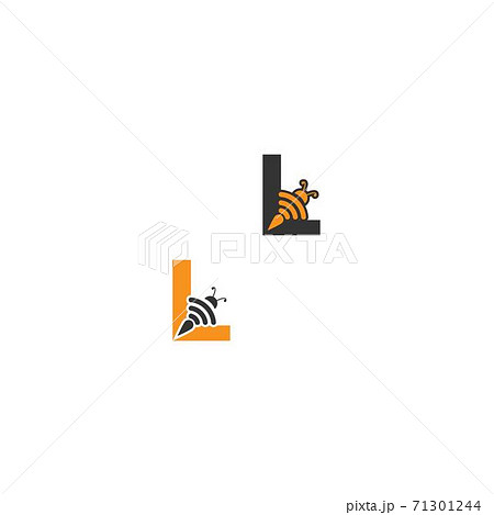 Letter L bee icon creative design logo Letter L bee icon creative design logo 71301244