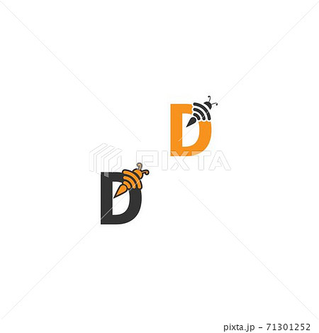 Letter D bee icon creative design logo Letter D bee icon creative design logo 71301252