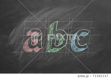 ABC-the first letters of the English alphabet on blackboard ABC-the first letters of the English alphabet on blackboard 71302137