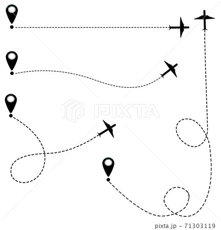 Plane and track icon on a white background Plane and track icon on a white background 71303119