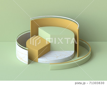 Abstract mock up chart pie podiums 3D 71303630