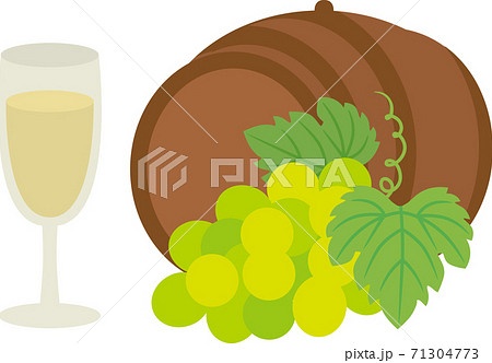 白ワインのイラスト素材