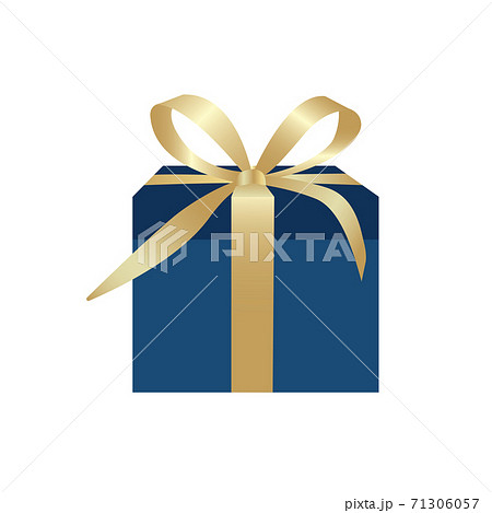 Vector christmas  gift box with golden bow. Gift presents for birthday,  valentine, new year. 71306057