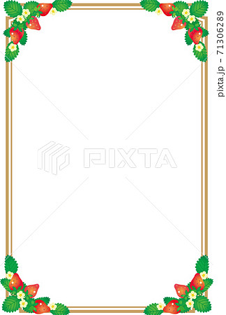 苺のフレーム枠のイラスト素材 [71306289] - PIXTA