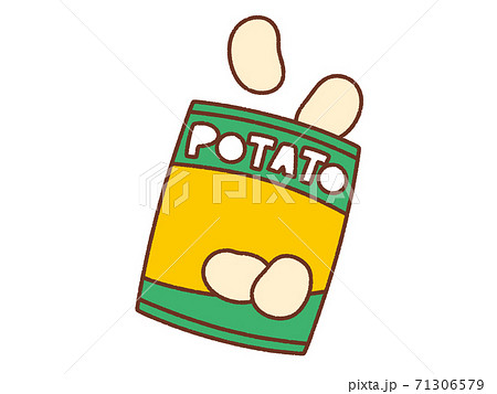 ポテトチップス 4のイラスト素材