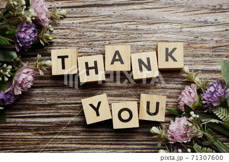 Thank You alphabet letters with space copy on wooden background Thank You alphabet letters with space copy on wooden background 71307600