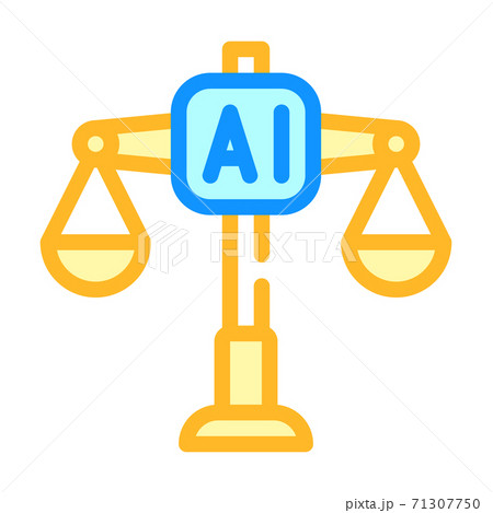 scales artificial intelligence color icon vector illustration scales artificial intelligence color icon vector illustration 71307750