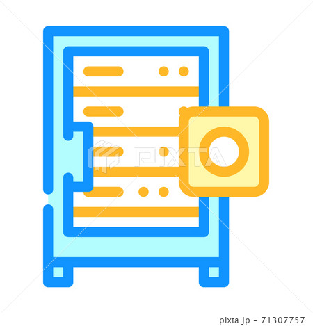 data server color icon vector isolated illustration 71307757