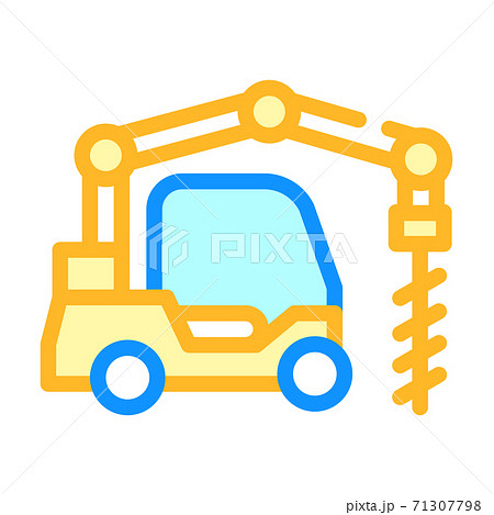 crane-boring machine color icon vector isolated illustration crane-boring machine color icon vector isolated illustration 71307798