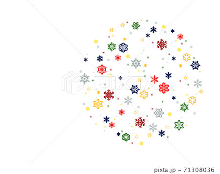 小さな雪の結晶のかわいいイラスト背景のイラスト素材