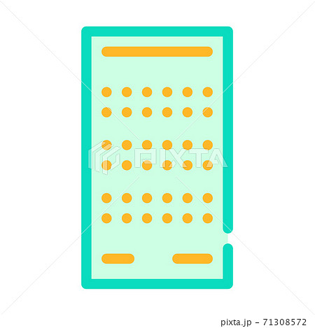 lottery card color icon vector isolated illustration 71308572