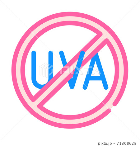 uva crossed out mark color icon vector illustration 71308628