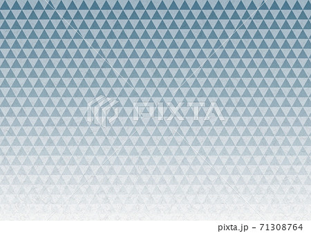 藍色グラデーションの 鱗 和柄パターン 和紙風テクスチャの背景素材のイラスト素材