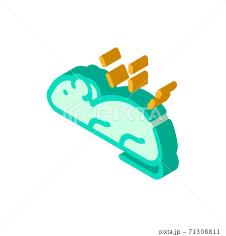 luminous mouse isometric icon vector isolated illustration 71308811
