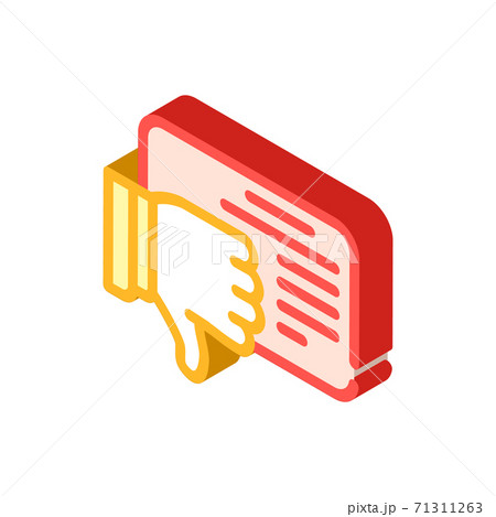 review with dislike isometric icon vector illustration 71311263