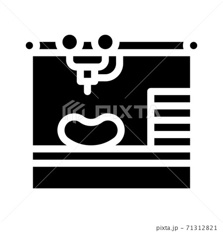 bioengineering printing organs on printer glyph icon vector illustration 71312821