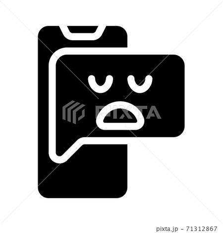 negative review glyph icon vector isolated illustration 71312867