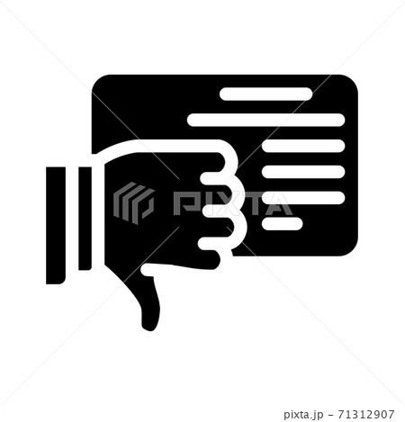 review with dislike glyph icon vector illustration review with dislike glyph icon vector illustration 71312907