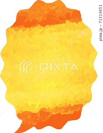 吹き出し 会話 漫画 水彩風テクスチャ アナログ感 手描きのイラスト素材