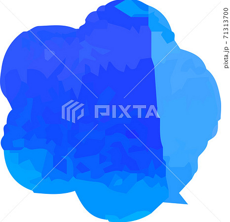 吹き出し 会話 漫画 水彩風テクスチャ アナログ感 手描きのイラスト素材